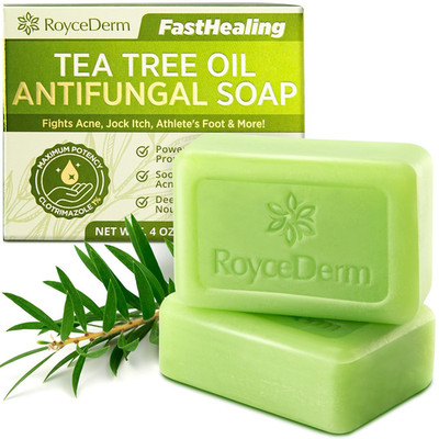 Roycederm Tea Tree Soap: Tea Tree Oil Soap for Face & Body Acne, Athlete'S Foot,
