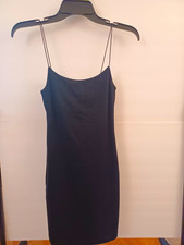 Zara Women’s Black Bodycon Slip Dress Scoop Neck Strappy Sleeveless M Knit