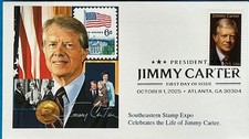 SESE Chris Calle 6043 Jimmy Carter with Family Nobel Prize Slogan Cancel 