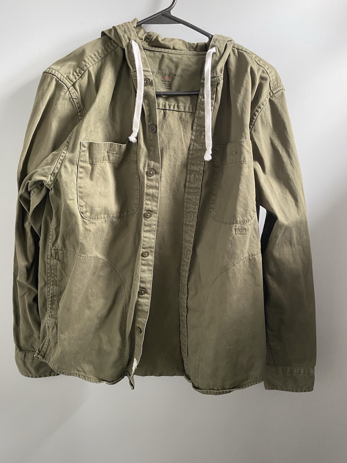 American Eagle Olive Green Shirt Jacket Size Medium
