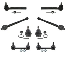 07-10 Hummer H3 8Pc Chassis Kit Low Ball Joints Tie Rod Sway Bar Links 16MM