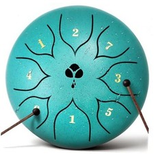 Steel Tongue Drum, 6 Inch 8-Note C Tone, Rain Drum for 6 Inch 8 Note Green
