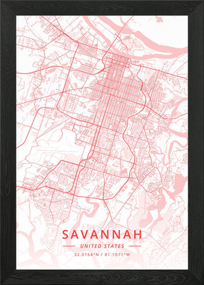 Savannah USA Gerahmtes Wandbild Poster Leinwanddruck Bild