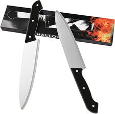 Fake Knife Prop 2Pcs Halloween Kills Butcher Knife Prop Horror Movie Cosplay Cos
