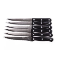 Steakmesser Set 6 Tlg Edelstahl Gezackt Fleischmesser Grillmesser KüChenbesteck