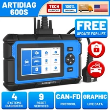 A++ TOPDON AD600S Car Diagnostic Tool OBD2 Scanner SRS ABS ENGINE AT Code Reader