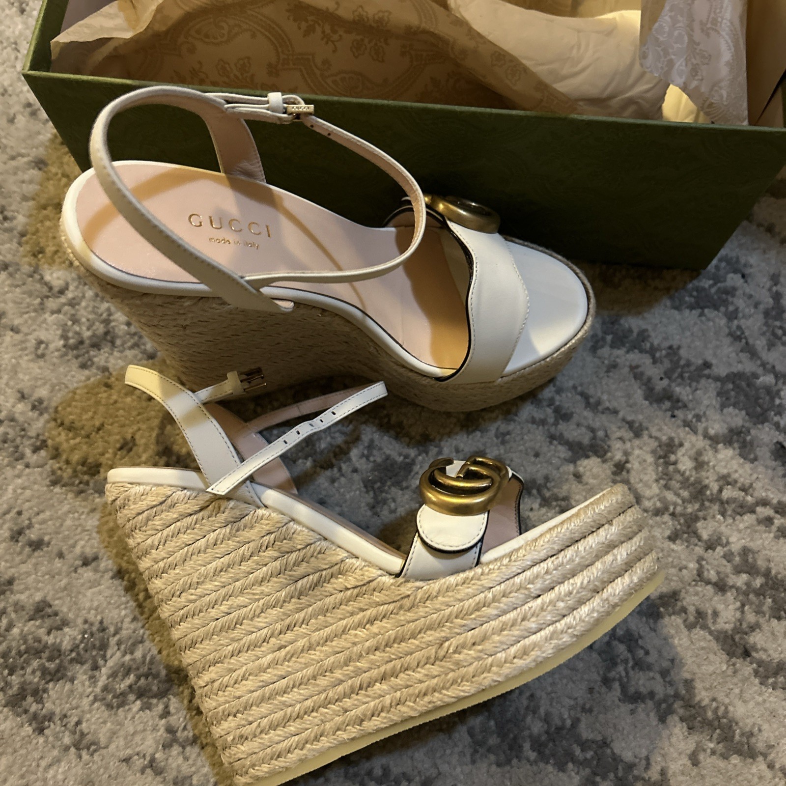 Gucci Aitana Logo Espadrille Platform Sandal size 34 thumbnail 5