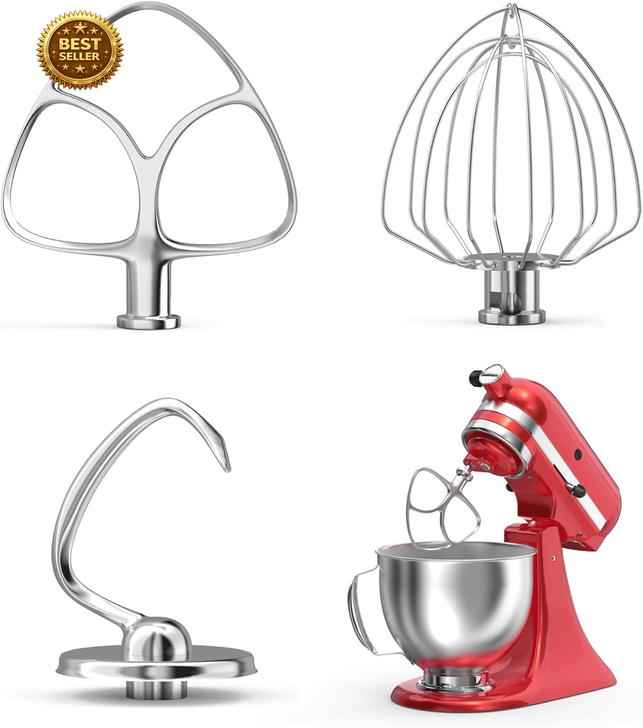 Stainless Steel Kitchen Mixers Accessories Compatible with Kitchenaid Mixer and