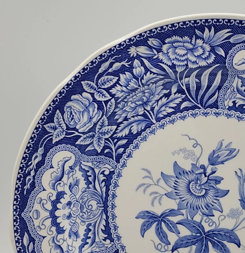 Plato de cena floral Spode Blue Room Collection aprox 10 1/2" de diámetro Foto 3 de 4