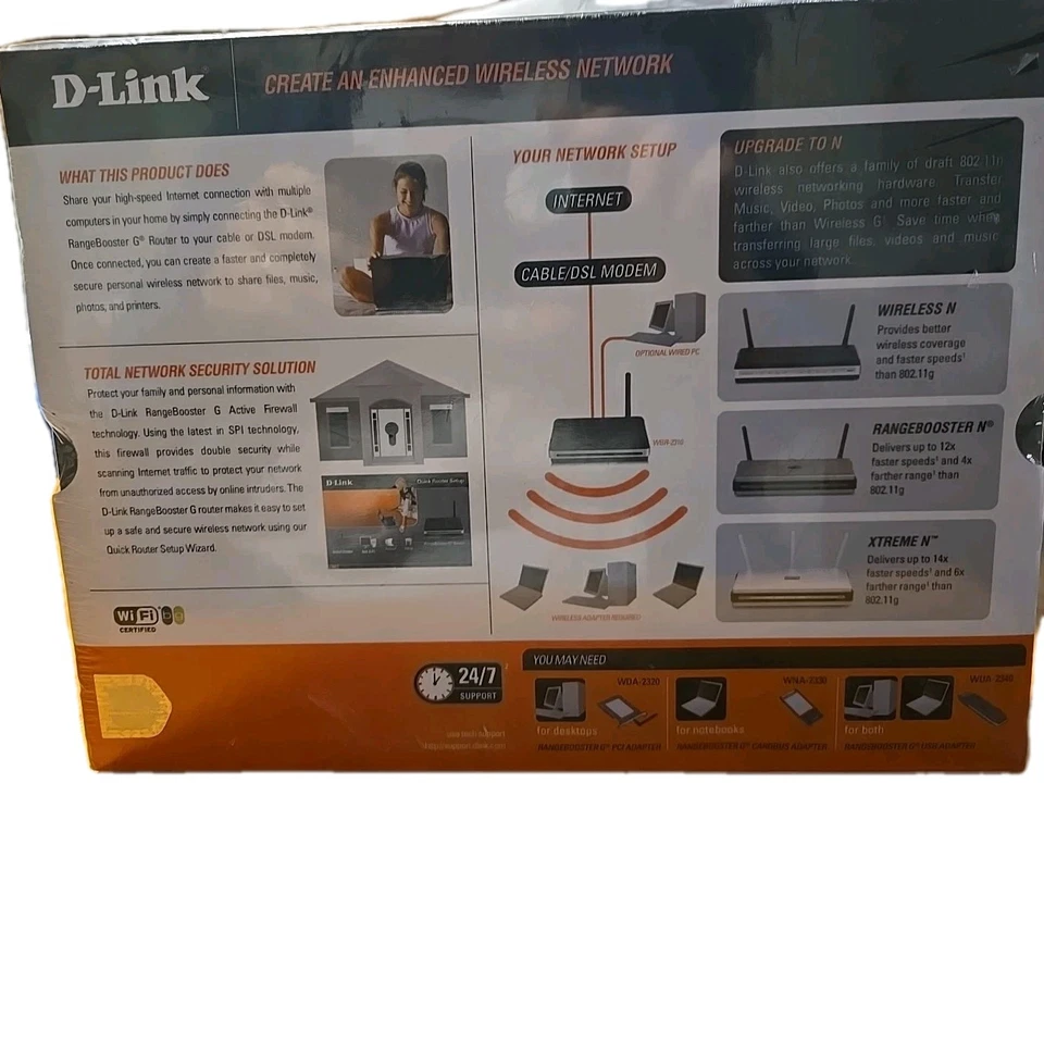 D-Link G WBR-2310 108 Mbps 4-Port 10/100 Wireless G Router (WBR-2310) - Image 2 of 4