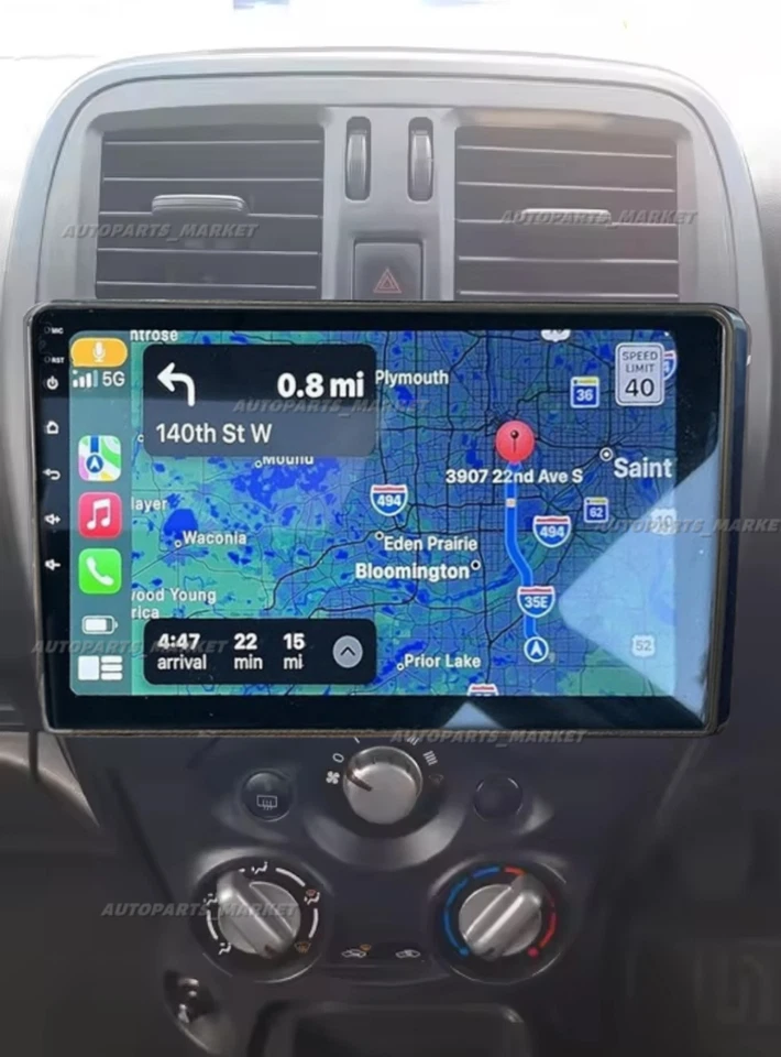 4+64G Carplay For Nissan March 2012-2017 Android 14 Car Stereo Radio GPS Player Foto 2 de 4