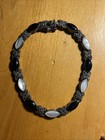 Sterling Silver Onyx/Mother Of Pearl/Marcasite Bracelet - 8 Inches — photo 1