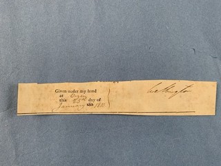 Prime Minister Duke Of Wellington Good Autograph Signature