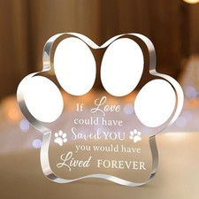 Pet Memorial Ornament Remembrance Gifts Loss of Dog Cat Sympathy Gift Paw Shape