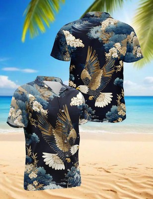 Bald Eagle Patriotic Hawaiian Shirt