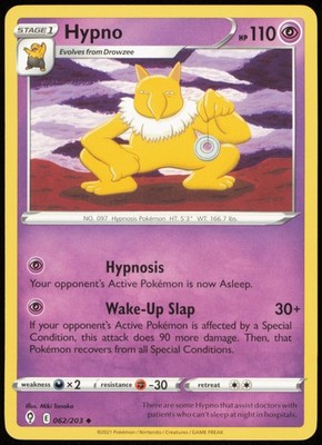 Hypno 062/203 SWSH07: Evolving Skies Regular - NM1