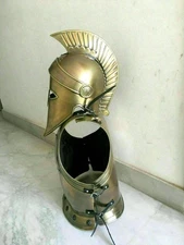 Medieval Armor Muscle Jacket With Greek Corinthian Helmet 18 gauge Decorative