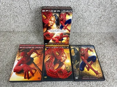 Spider-Man 1-3 Motion Picture Trilogy DVD Set Widescreen 3 Disc Collection Tobey