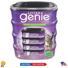 Durable Litter Genie Refill Bags 4-Pack   2- Odor Lock for Cat Owners