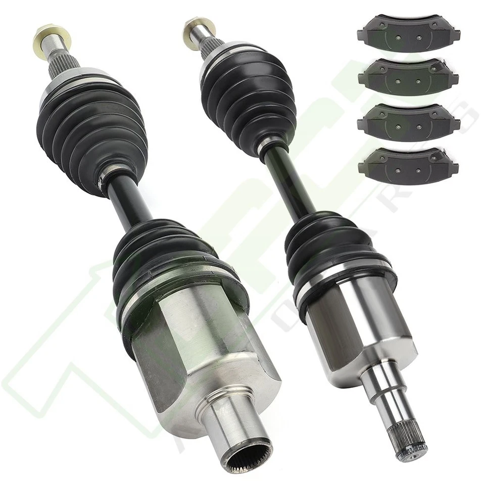 Front CV Axle Shaft + Brake Ceramic Pads Fit for 1997-2004 Oldsmobile Silhouette - Image 4 of 4