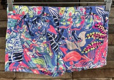 Girls LILLY PULITZER Bright Floral Flat Front Shorts Size 12 B6