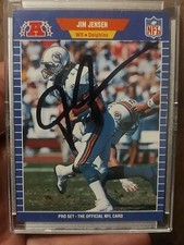 1989 Pro Set Jim Jensen #217 Signed Autograph Auto Dolphins