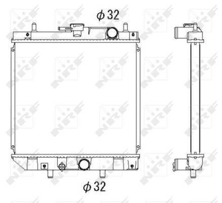 NRF 53276 Radiador, refrigeración del motor para DAIHATSU - Imagen 1 de 5