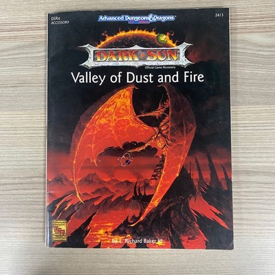 AD&D ADVANCED DUNGEONS & DRAGONS DARK SUN VALLEY OF DUST AND FIRE 2413 DSR4 2E