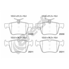 Breck Bremsbelagsatz Bremsklötze hinten 5Q0698451AG 3Q0698451E | 559603