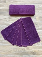 14 Purple Glitter Open Plan Stair Case Carpet Stair Treads Purple Sparkle Pads