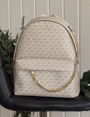 MICHAEL KORS SLATER MEDIUM ZIP CHAIN BACKPACK BAG TRAVEL  display picture 2