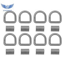  8 Pack 5/8" Heavy Duty Weld-On Forged D Ring Fracture Strength 18000 LBS