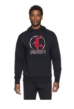 And1  Men's Black Long Sleeve Pullover Hoodie Team Basketball Size 2XL NEW