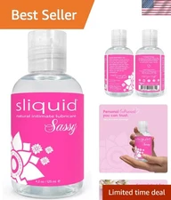 Sassy 4.2 Fl Oz Water-Based Lube – Long-Lasting & Chemical-Free Gel for Pleasure