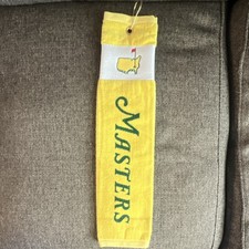 Masters Embroidered Golfbag Towel Yellow Green White - Trifold - 24in x 5in
