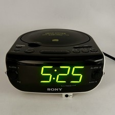 Sony ICF-CD815 Dream Machine AM FM CD Player Dual Alarm Clock Radio - Works