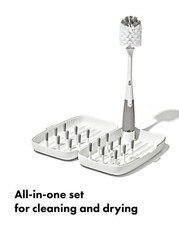OXO Tot Portable Drying Rack with Bottle Brush - Gray
