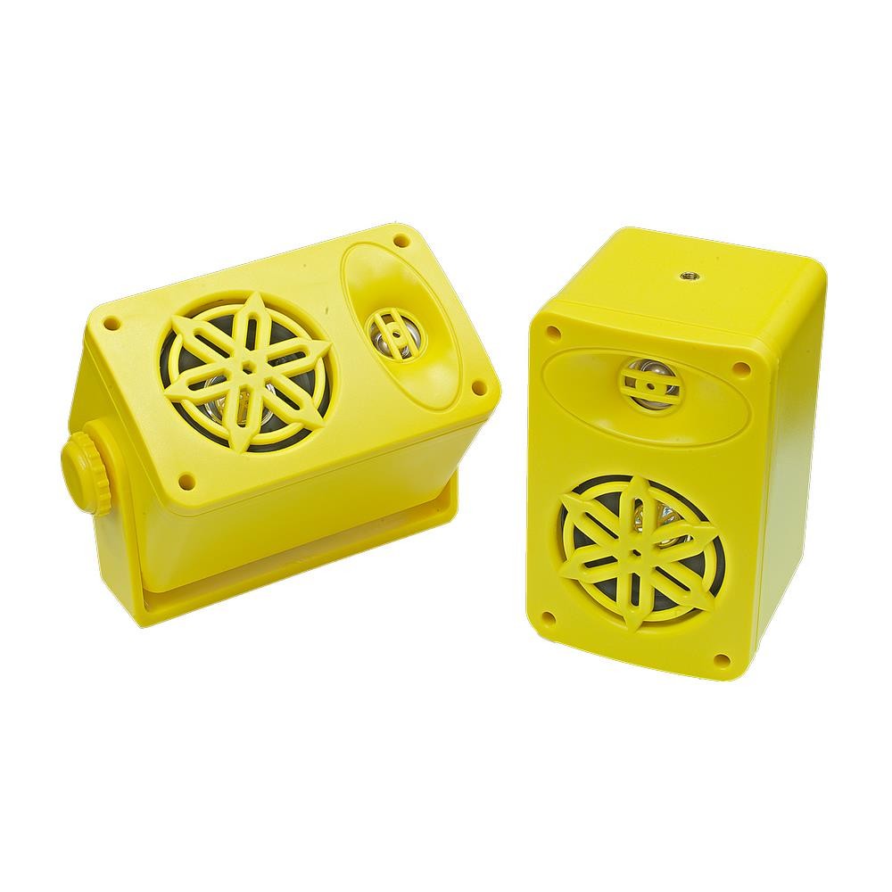 Bassface SPLBOX.4YL 200w Marine Boat Van Outdoor Box Speakers Pair Yellow