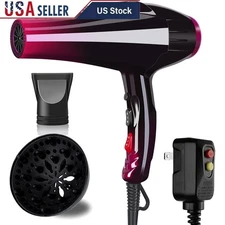 Professional Ionic Hair Dryer 3500W Ceramic Tourmaline Fast Drying Salon Tool US