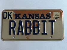 Vanity License Plate RABBIT Bunny Bunnies Pet Pets Rabbits Rabbit Farm Decor