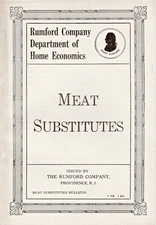 1920 Vintage Advertisings Rumford Company Home Economics Meat Substitutes