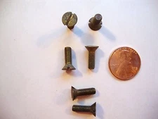 #8- 32 x 1/2" Flat Head Slotted Machine Screw -25 pcs. Solid Brass -Made in USA