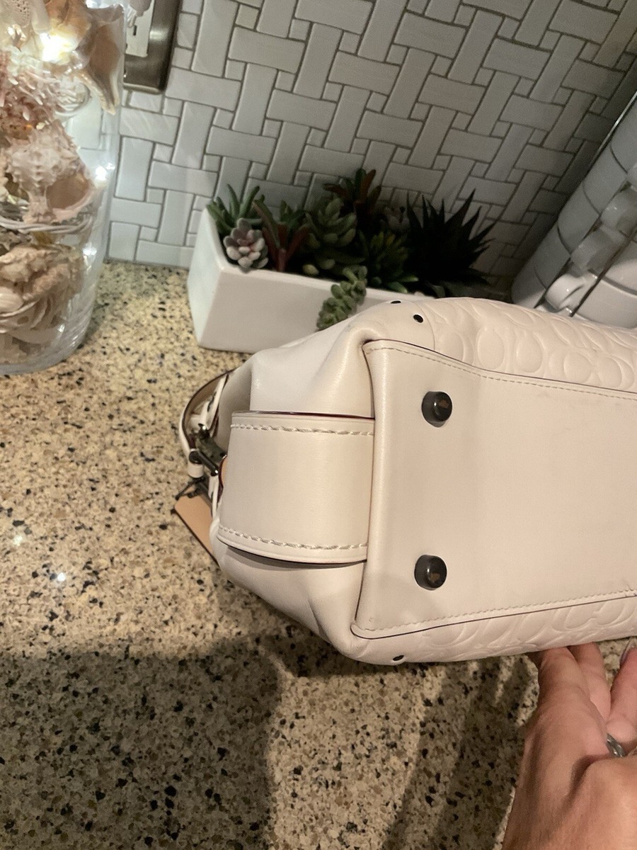 COACH EDIE 31 Signature Rivets Studded Calf Leather Bag 31866
