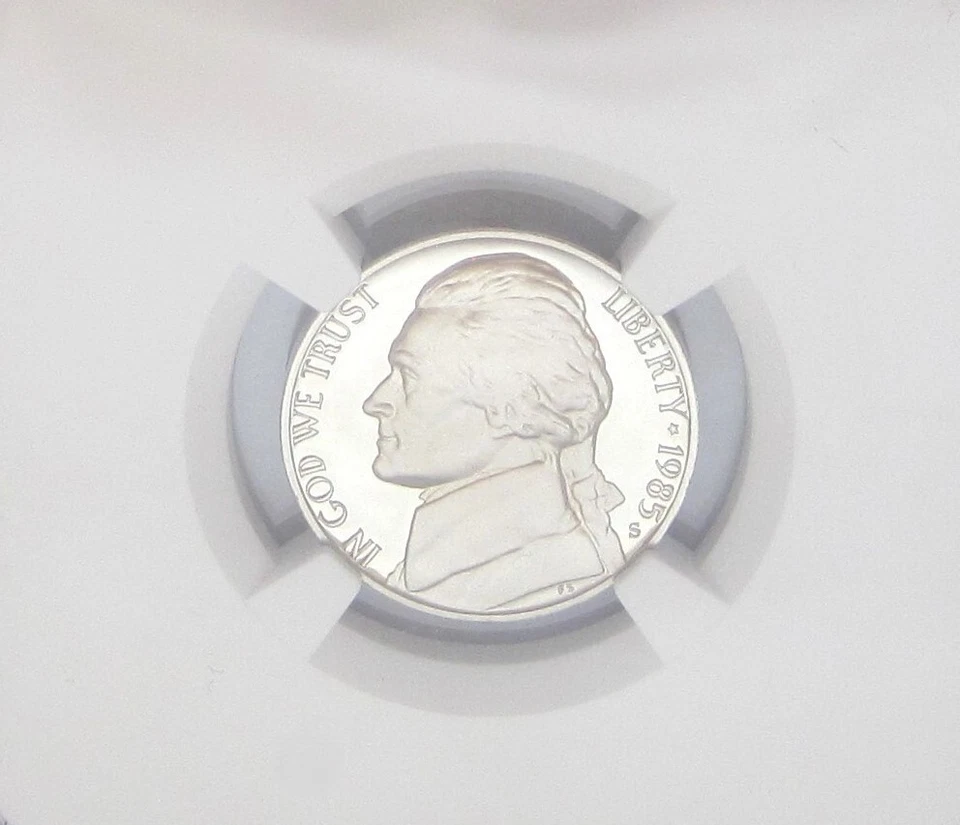 1985-S Jefferson Nickel NGC PF70 UCAM Graded PERFECT GEM PROOF= Scarce & Top Pop - Image 3 of 4