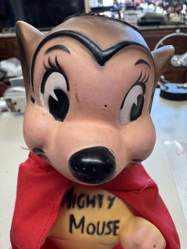 Vintage 10 Inch Vinyl Mighty Mouse Terrytoon Storage Find, Nice Shape - Picture 17 of 17
