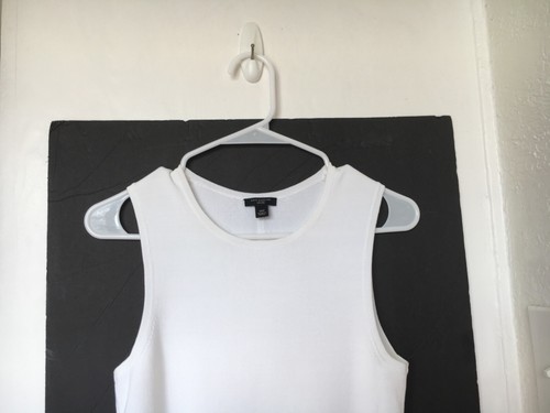 Ann Taylor Mujer Top Acanalado Jersey Sin Mangas Cuello Redondo Verde Sólido Talla M - Imagen 23 de 24