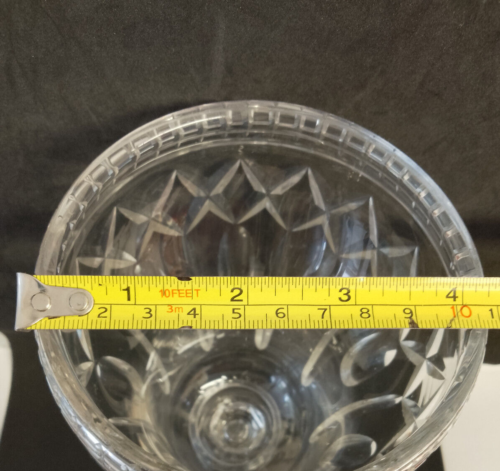 Große Vintage Böhmische Kristallglas Sellerie Vase, Hurricane Vase/Milchshake Vase - Bild 11 von 11