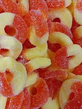 Albanese Peach Rings Gummy Gummies Candy Candies 1 Pound