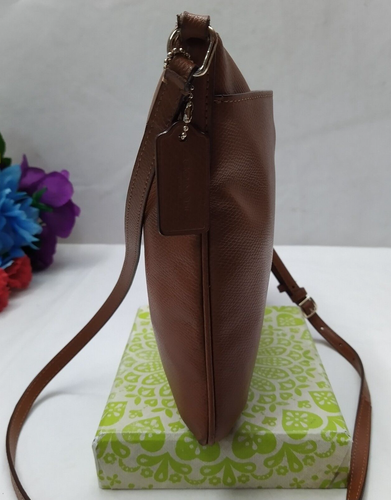 Coach Brown Leather Zipper Closure Everyday Crossbody Bag - Picture 5 of 18