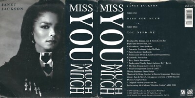 DISC 45 GIRI JANET JACKSON    MISS YOU MUCH // YOU NEED ME 